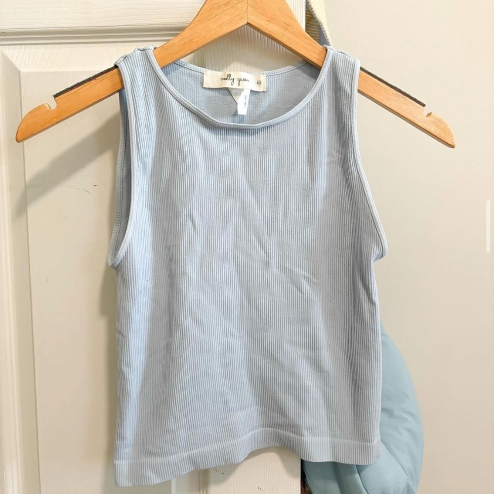 Molly Green light blue high neck tank
